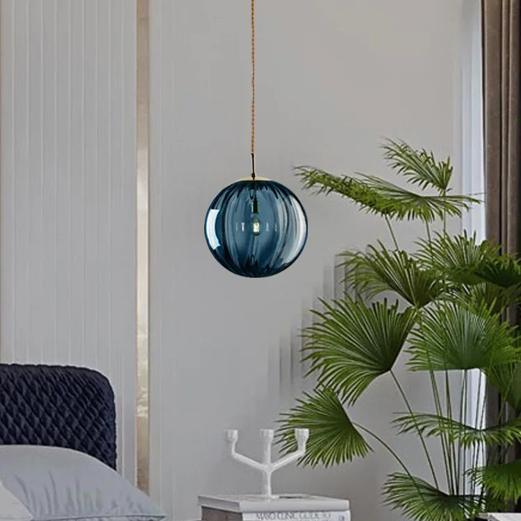 Luxora Nordic Water Pattern Glass Pendant Light with Warm Diffused Glow