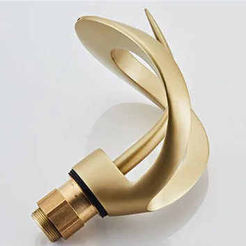 Luxora Modern Brass Bathroom Faucet with Waterfall Spout & Single Handle Hot & Cold