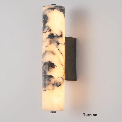 LuxRoyale Italian Style Natural Stone Black Marble Wall Sconces