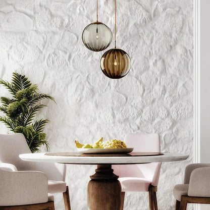 Luxora Modern LED Pendant Light - Minimalist Nordic Glass Ball Hanging Lamp