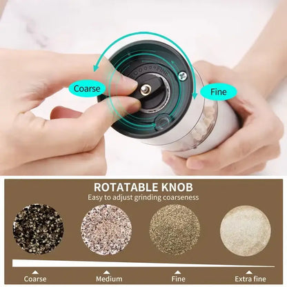 RoyallureElectric Salt & Pepper Grinder Set – Adjustable Coarseness, LED-Illuminated, One-Hand Use