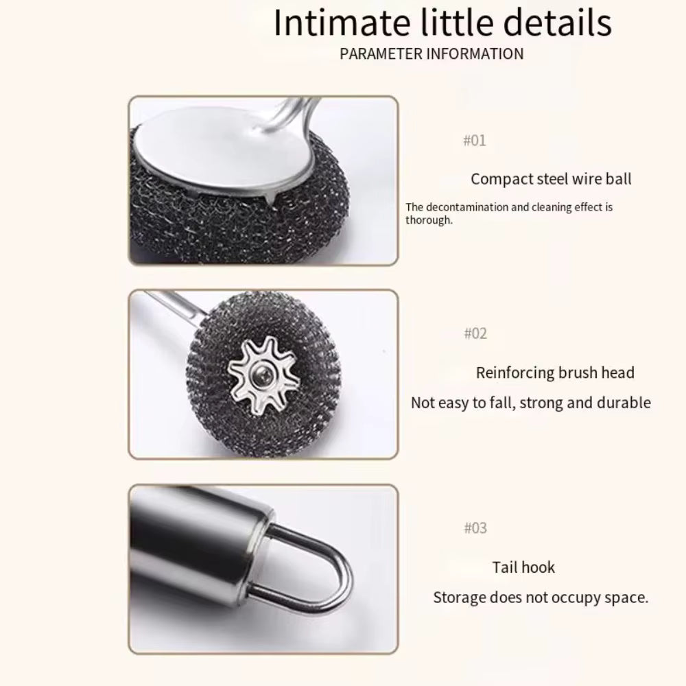 Royallure Heavy Duty Stainless Steel Scouring Pad for Effortless Burnt Food Removal