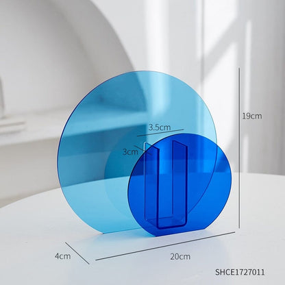 RoyaleGlow Artistic Acrylic Vase for Modern Decor