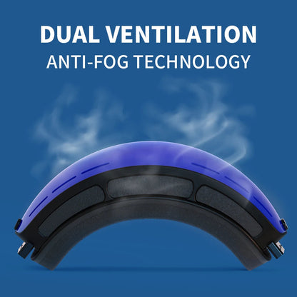 Luxora Double Layer Anti-Fog Ski Goggles with Interchangeable Lenses and UV400 Protection