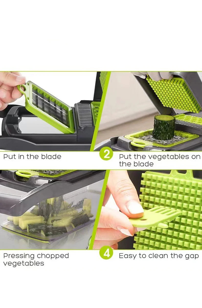Royallure 14-in-1 Vegetable Chopper Slicer Grater Set for Kitchen Meal Prep