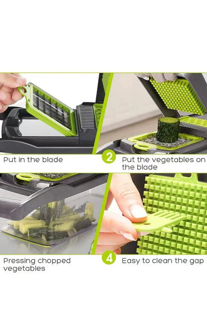Royallure 14-in-1 Vegetable Chopper Slicer Grater Set for Kitchen Meal Prep