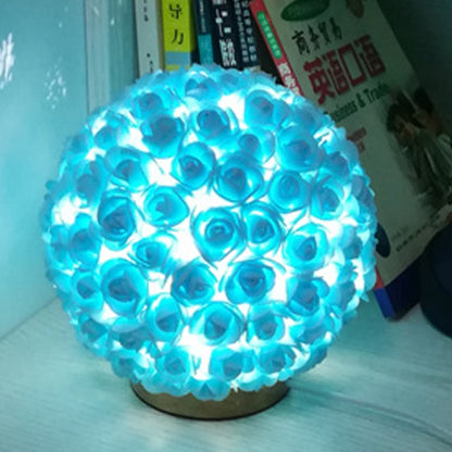 Royallure 3D Rose Sphere Flower Lamp - 9 Stunning Colors - Blue
