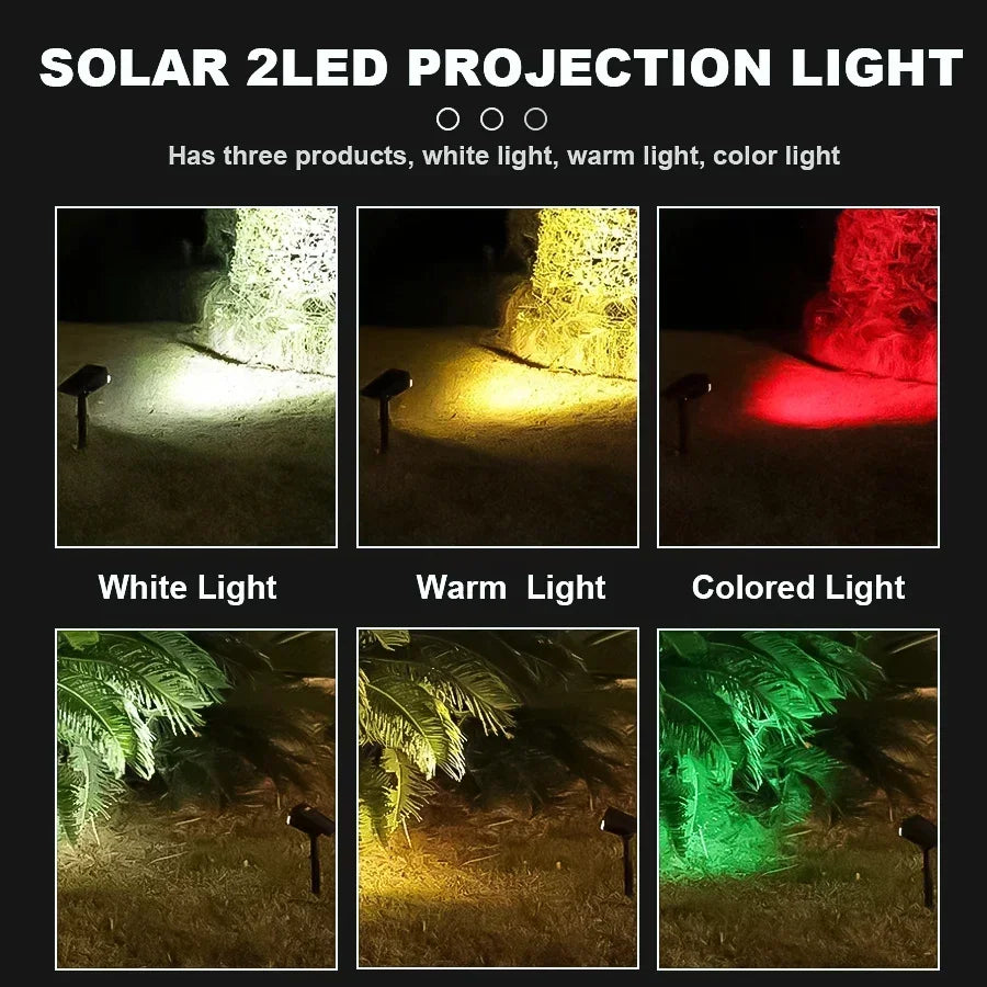LuxRoyale Solar LED Outdoor Floor Light ,Waterproof Multi-Zoom Landscape Lighting