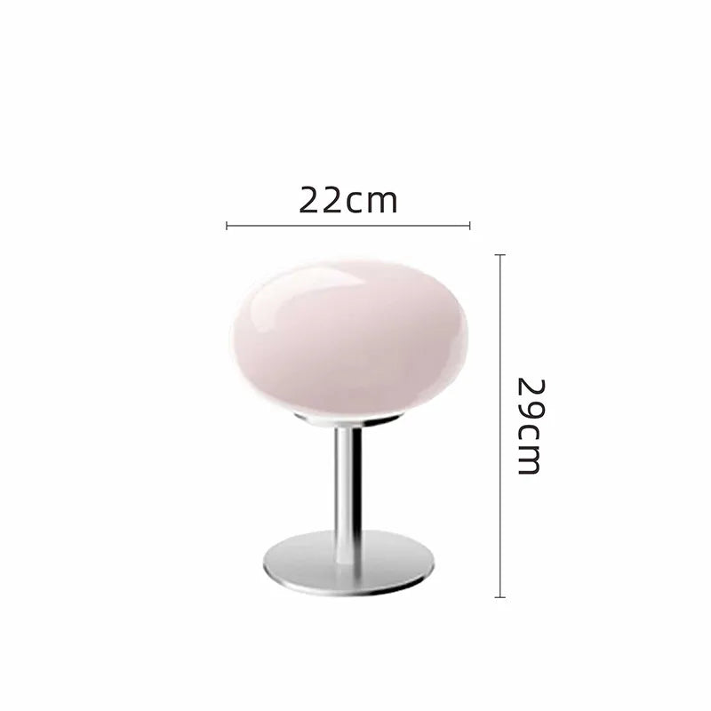 Royallure Lollipop Bauhaus Table Lamp - Nordic Retro & Playful Design - Pink / Warm Light / USB Chargeable