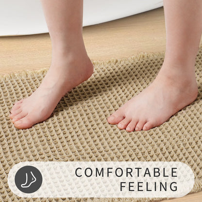 Royallure Non-Slip Bath Mat, Ultra-Absorbent Quick-Dry Bathroom Rug, Soft Waffle Design