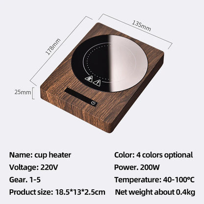 Royaleva Cup Heater Mug Warmer – 5-Temperature Coffee & Tea Heating Pad for Desk & Office