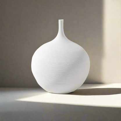 Minimalist Ceramic Vase – Handcrafted Matte Finish Decorative Vase for Modern Home Styling