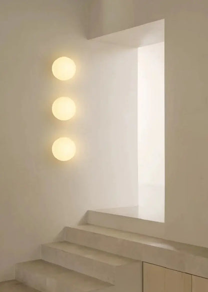 Royallure Modern Milk-Glass Wall Light – LED, Soft Glow, Sleek Circular Design