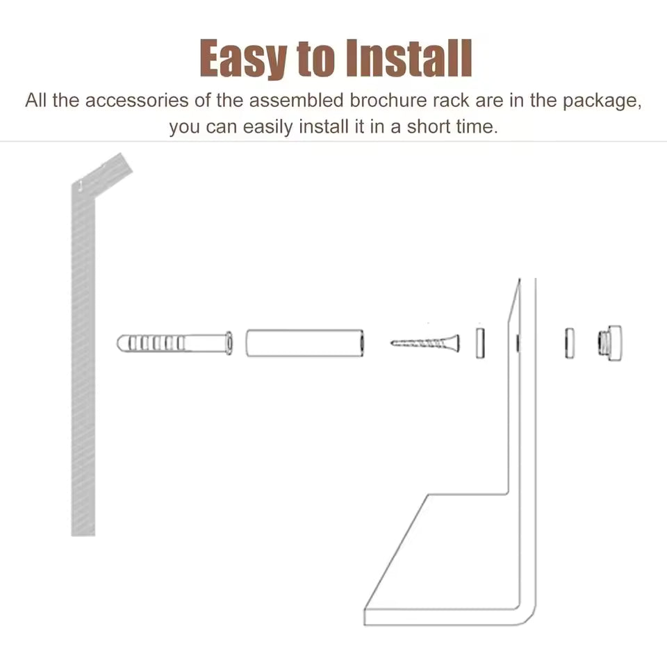 Luxora Floating Acrylic Wall Shelves- 2 Pack Modern Book Magazine Storage Rack