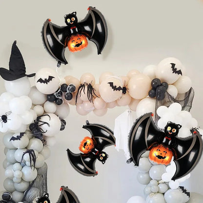 Royallure Giant Black Bat Foil Balloons with Wings Halloween Party Decoration