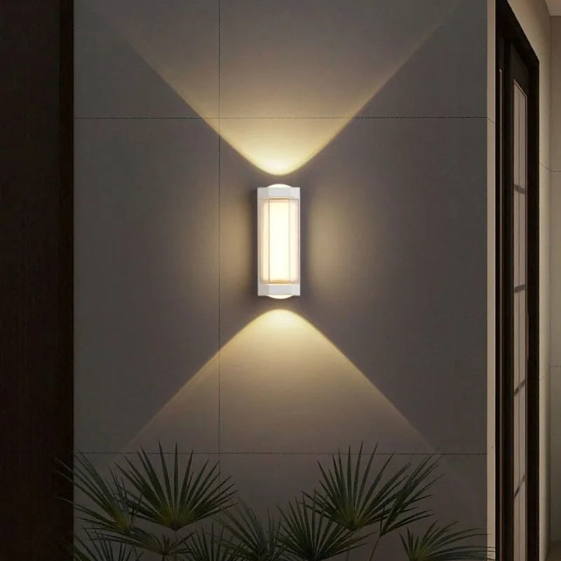 LuxRoyale Nordic Cylinder Outdoor Wall Light with Frosted Diffuser - IP65 Weatherproof
