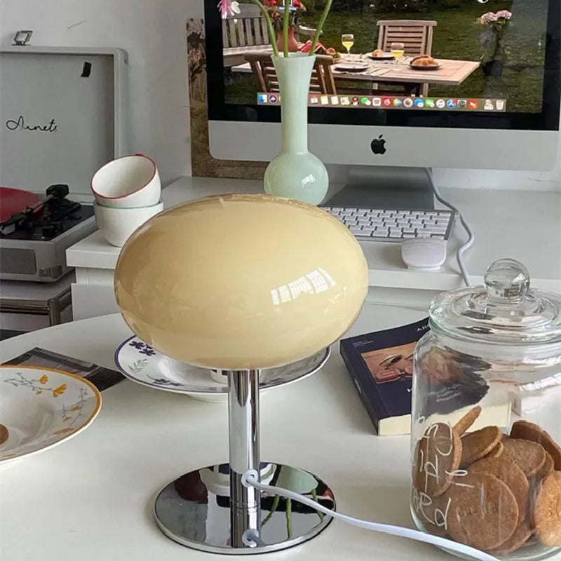 Royallure Lollipop Bauhaus Table Lamp - Nordic Retro & Playful Design - Yellow / Warm Light / USB Chargeable