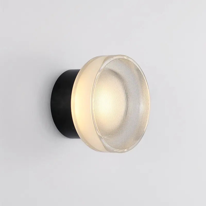 RoyaleGlow Spanish Glass LED Wall Lamp - Luxury Bedside Decorative Sconce - Golden / Neutral