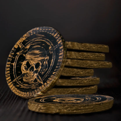 Lumora  Retro Pirate Coins Plastic Treasure Game Party Favors Halloween