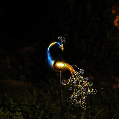 RoyaleGlow Peacock Solar Light Outdoor Lamp - Unique Garden & Pathway Lighting - Default Title