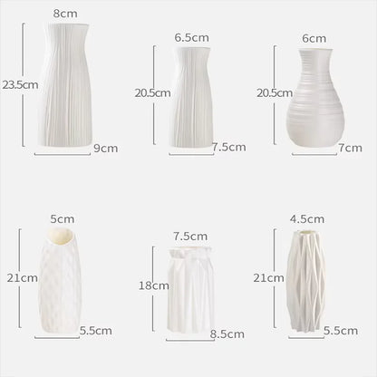 Royelux Nordic Plastic Flower Vase - Minimalist Elegance for Every Home