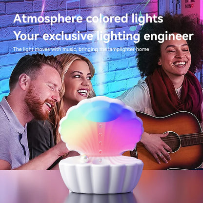 Shell Sleep Aid Bluetooth Speaker – RGB Night Light with Humidifier & Anti-Gravity Design