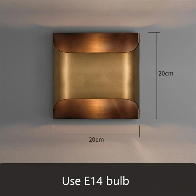 LuxRoyale Modern Curved All-Copper LED Wall Sconce