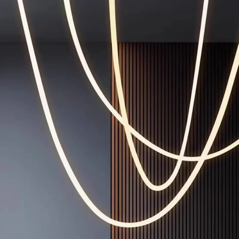 Minimalist line art design chandelier living room dining room decoration chandelier hall LED lighting