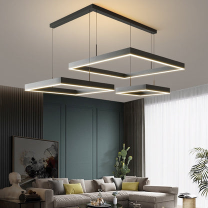 RoyaleGlow Angélique Square Led Chandelier Modern Design