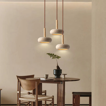 LuxRoyale Minimalist Copper Frosted Glass Pendant Lamp With Stone Accent for Soft Bedroom Lighting