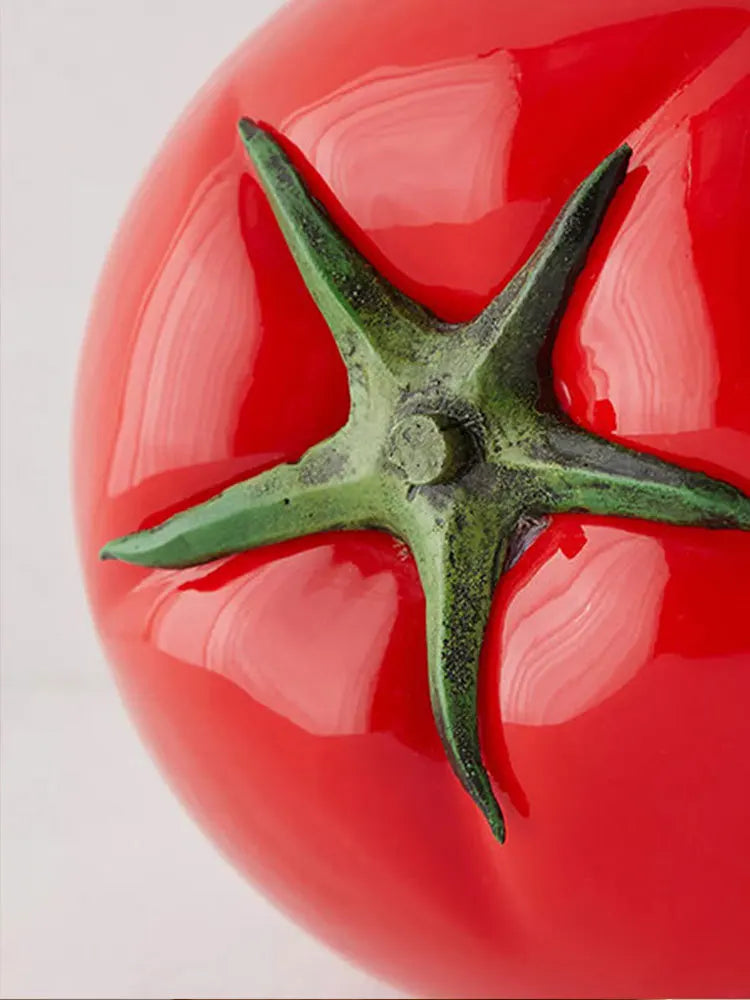 LuxRoyale Creative Tomato Glass Table Lamp, Ambient Night Light for Bedside Decor