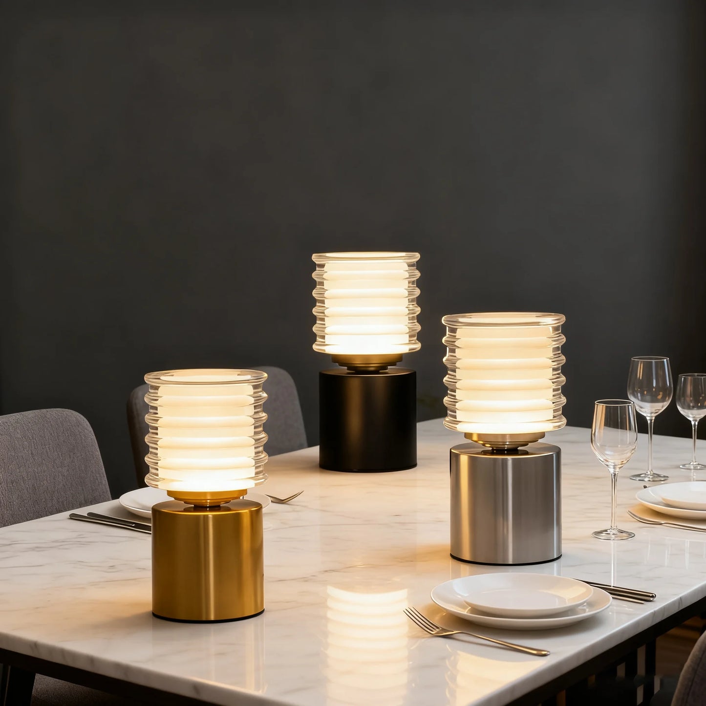 Royelux Modern Wireless Table Lamp – Rechargeable LED Touch Control