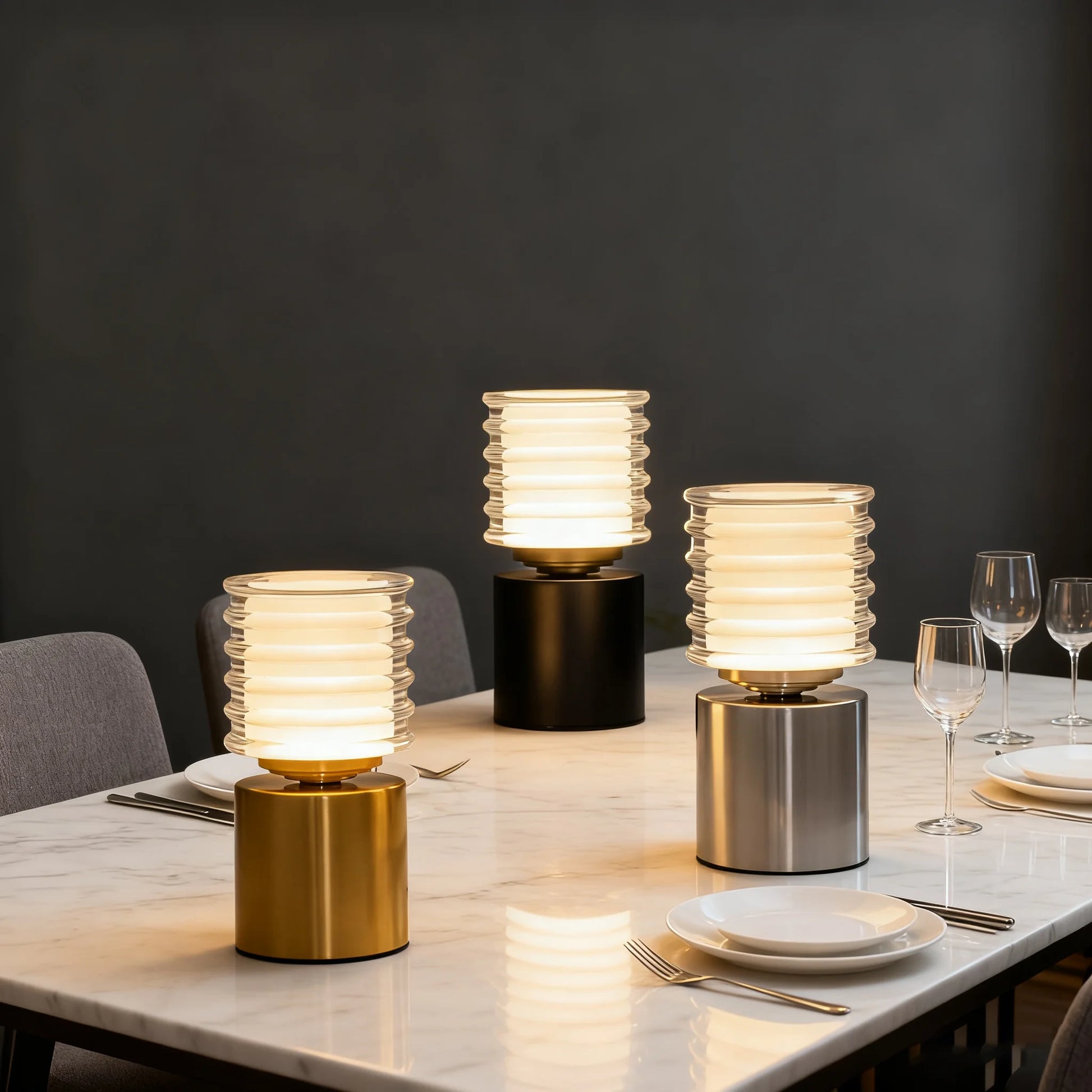 Royelux Modern Wireless Table Lamp – Rechargeable LED Touch Control