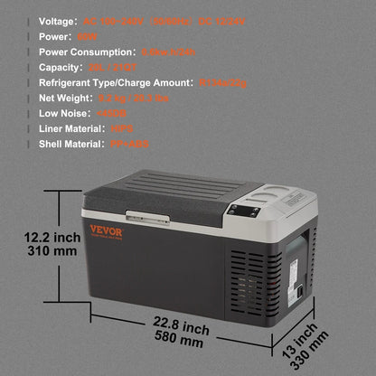 LuxRoyale Car Refrigerator | Mini Freezer Fridge 58QT