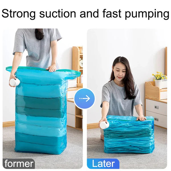 RoyaleGlow Durable Electric Vacuum Compression Bag - 75% More Storage