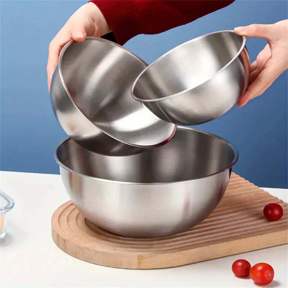 Royelux Premium Stainless Steel Mixing Bowls - Modern 5 Piece Elegant Nesting Set