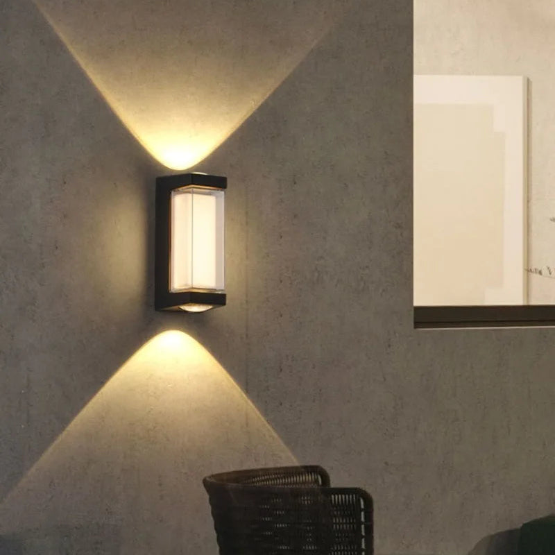 LuxRoyale Nordic Cylinder Outdoor Wall Light with Frosted Diffuser - IP65 Weatherproof