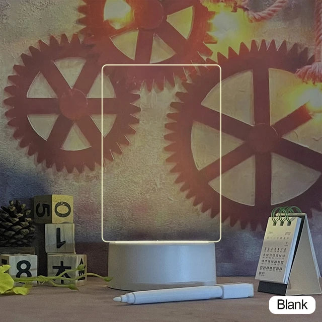 Creative LED Noteboard Night Lamp - Blank