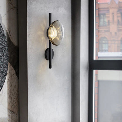 LuxRoyale Nordic Round Glass Wall Light Ceto Minimalist Sconce For Modern Hallway