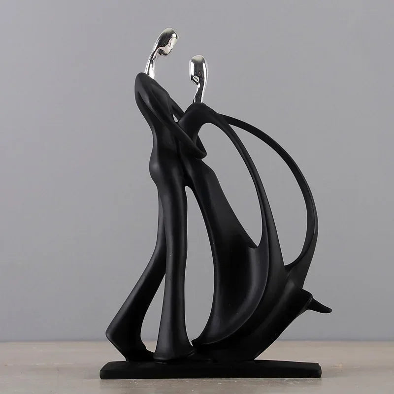 Elegant Nordic Art Dancing Couple Figurines – Resin Sculpture for Stylish Home & Office Decor