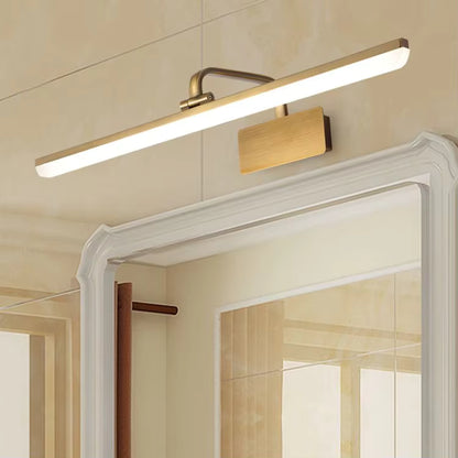 Royaleva Modern Linear LED Vanity Light - Brushed Brass Wall Sconce for Bathroom & Mirror Lighting