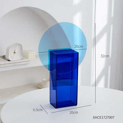 RoyaleGlow Artistic Acrylic Vase for Modern Decor