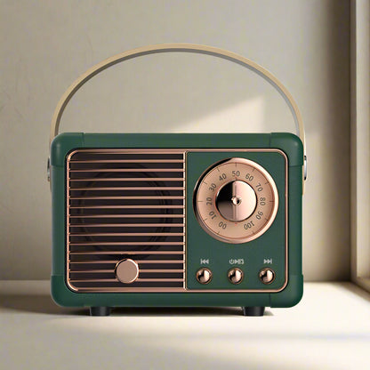 Portable Bluetooth Speaker – Retro-Style Multi-Mode Wireless Mini Speaker for Rich Sound