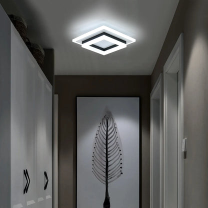 Lumora Modern Square Bezel LED Flush Mount Ceiling Light