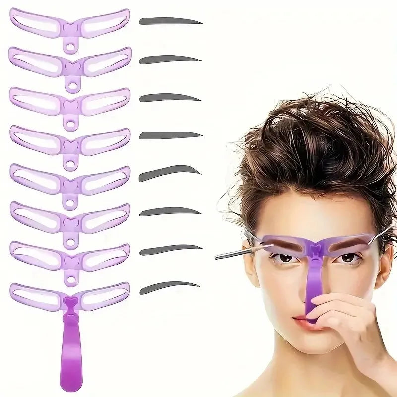 LuxRoyale 8 In 1 Perfect Brow Stencil for Effortless Shaping