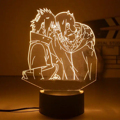 Naruto 3D LED Night Lamp - Anime Character Light with Kakashi, Sasuke, Sakura, and Naruto for Kids' Room Decor and Gifts - D