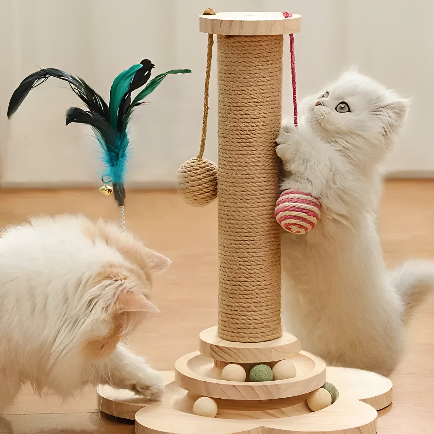 RoyaleGlow Cat Scratching Post with Multi-Surface Textures