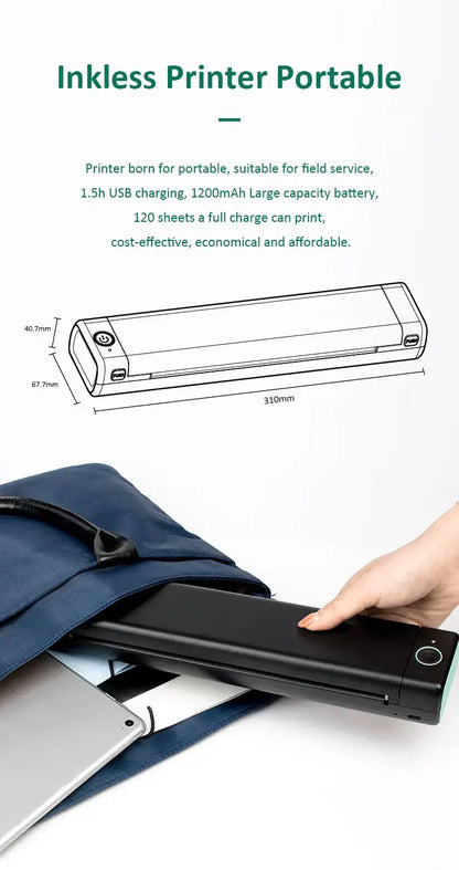 Royallure Pocket Thermal Printer – Compact Inkless, Bluetooth Print Anywhere