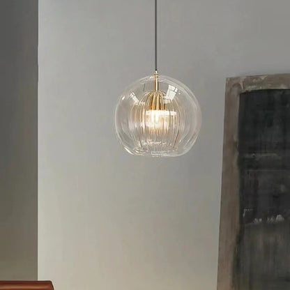 Royelux June Glass Globe Pendant Light, Modern Hanging Lamp for Kitchen and Living Room