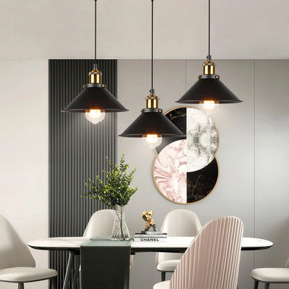 LuxRoyale Vintage Iron Pendant Lamp For Loft Spaces - Dimmable Edison Home Lighting